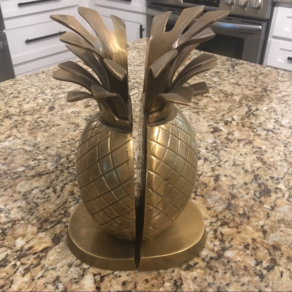 Brass Pineapple bookends